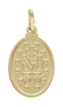 Złota zawieszka 333 'Cudowny Medalik' Maryja Niepokalana ZA 1533B 333. Piękny medalik o bogatej symbolice religijnej. Religijną biżuterię wykonano z 8-karatowego żółtedsota (2).jpg